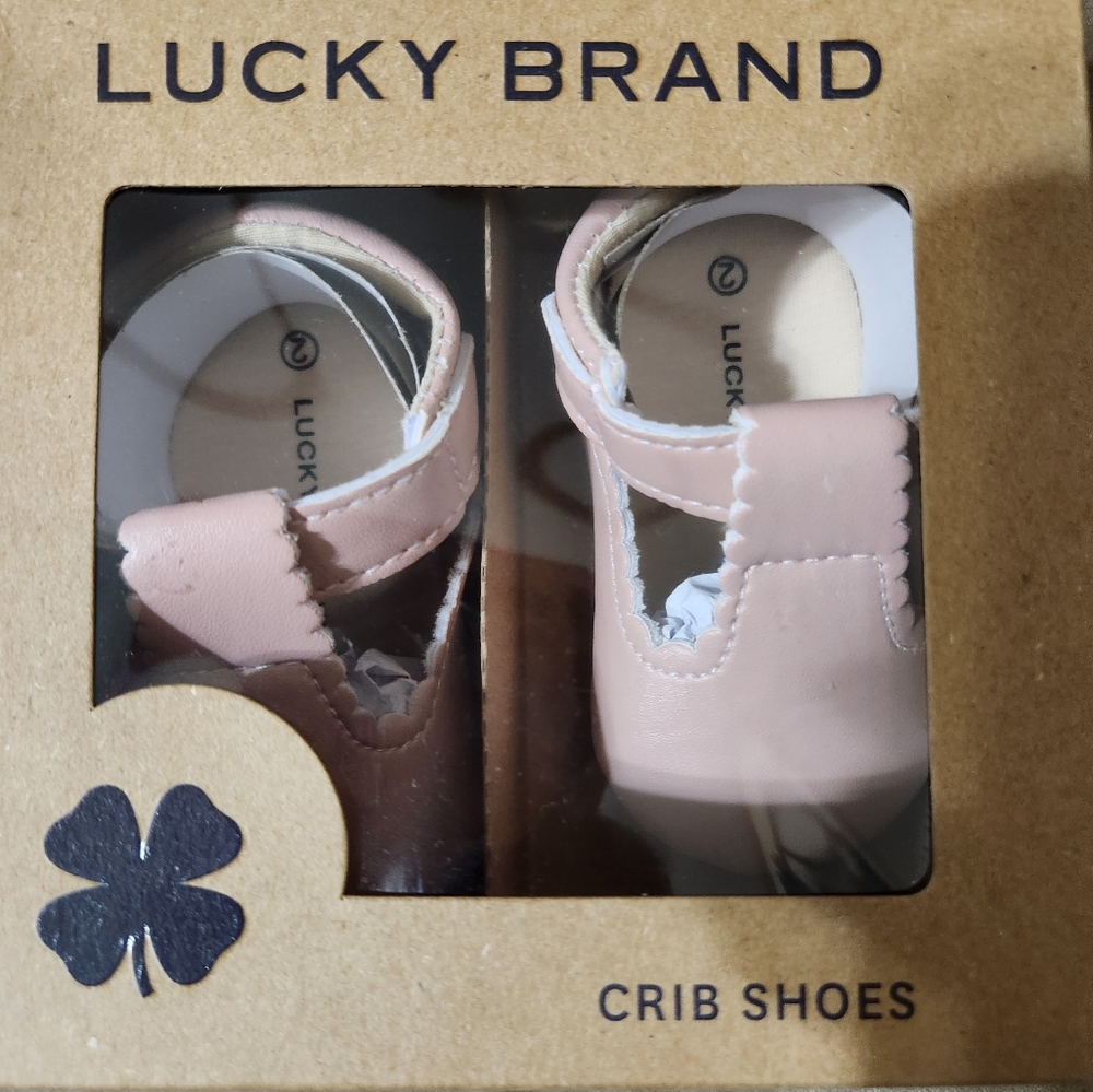 NEW lucky brand baby girl shoes, mauve pink, size 2
